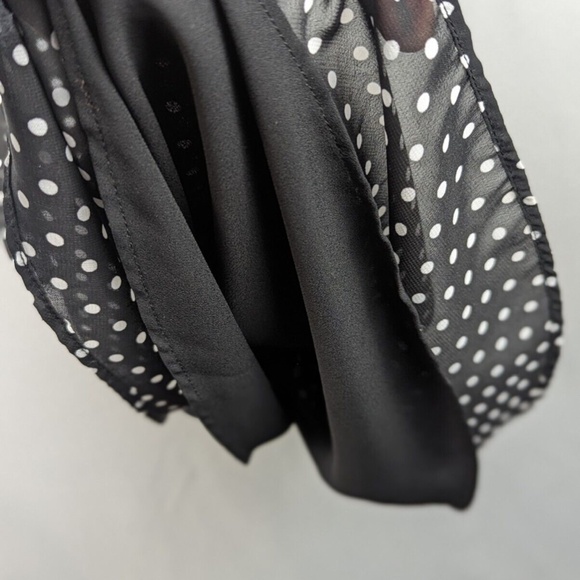 Torrid Sophie Swing Cami Chiffon Sz 2 (xxl) Polka Dot Top Black White Sleeveless - Picture 6 of 8
